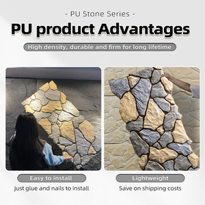 Bền Polyurethane Đá Tấm Tường Trong Nhà Và Ngoài Trời Faux PU Đá Bảng Điều Khiển Tường Bài Cho Biệt Thự Nhà Lớn Tấm Thiết Kế - Product Image 3