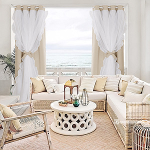 Rideau occultant <span class=keywords><strong>en</strong></span> dentelle <span class=keywords><strong>double</strong></span> à la française, occultation de 70 à 90 %, chambre à coucher, salon, chambre d'enfant, <span class=keywords><strong>rideaux</strong></span> <span class=keywords><strong>en</strong></span> gaze blanche - Product Image 3