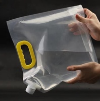 Pochette souple transparente en PE de qualité alimentaire pour liquides, avec impression en héliogravure, à bec verseur, haute capacité de charge, recyclable