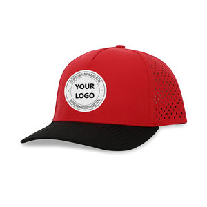 Casquette de sport personnalisée à 5 panneaux en PVC caoutchouc avec logo, imperméable, découpe laser perforée, Gorras de golf, chapeaux à séchage rapide pour le sport, unisexe, baseball - Product Image 4