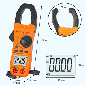 2025 Vicimeter meteran jepit AC/DC, CM-2018 display LCD 6000 hitungan meteran klem lampu latar terbuka 28mm