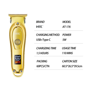 HTC AT-176 Wiederauf ladbarer Haars ch neider Professional aus Metall - Product Image 4