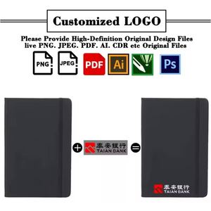 Professional Wholesale A6 Hardcover Note Books for Office Business Promo Gift 80 Sheets Pu Leather Notebook Custom Logo - Product Image 3