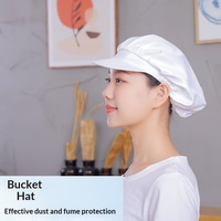 Chapeau de travail anti-poussière avec filet et logo imprimé pour les travailleurs de la restauration et les chefs, casquette de cantine