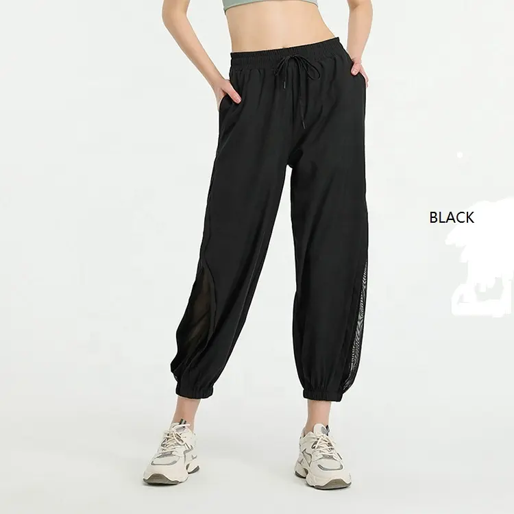 Pantalon de yoga ample à séchage rapide, poches de sport, de course à pied de danse, pantalon de Fitness grande taille pour femme