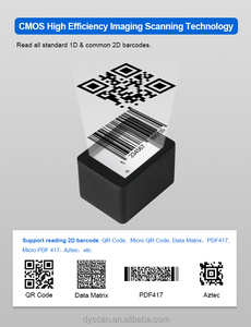 Rảnh tay tự động Máy tính để bàn Máy quét 1D 2D QR phẳng Máy quét mã vạch cho supmermarket chuỗi cửa hàng truy cập USB đầu đọc mã vạch - Product Image 5