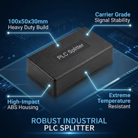 Splitter PLC Outdoor SC APC SC UPC 1x4 1x8 1x16 Tipe Kotak ABS 0.9mm Single Mode G657A1 FTTH GPON OLT ONU Peralatan Optik