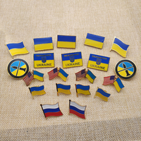 Pin Bendera Kreatif Baru Imitasi Lencana Enamel Bros Relawan
