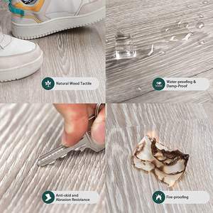 แผ่นพลาสติกคอมโพสิตแบบแข็งล็อคแบบหรูหราแผ่นกระเบื้องไวนิลกันน้ำพื้นไม้ <span class=keywords><strong>SPC</strong></span> สำหรับตกแต่งภายในอาคาร - Product Image 4