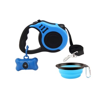 Correa retráctil con logotipo personalizado para perro, conjunto de cuencos con bolsa para caca, 5M, fabricante al por mayor - Product Image 1