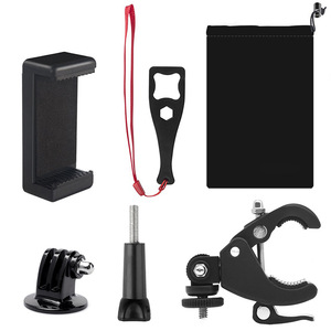 GoPro Accessories Combo Kit Adjustable Mounts For Action <b>Camera</b> With Clamp Phone Holder And <b>Bag</b> - Product Image 1