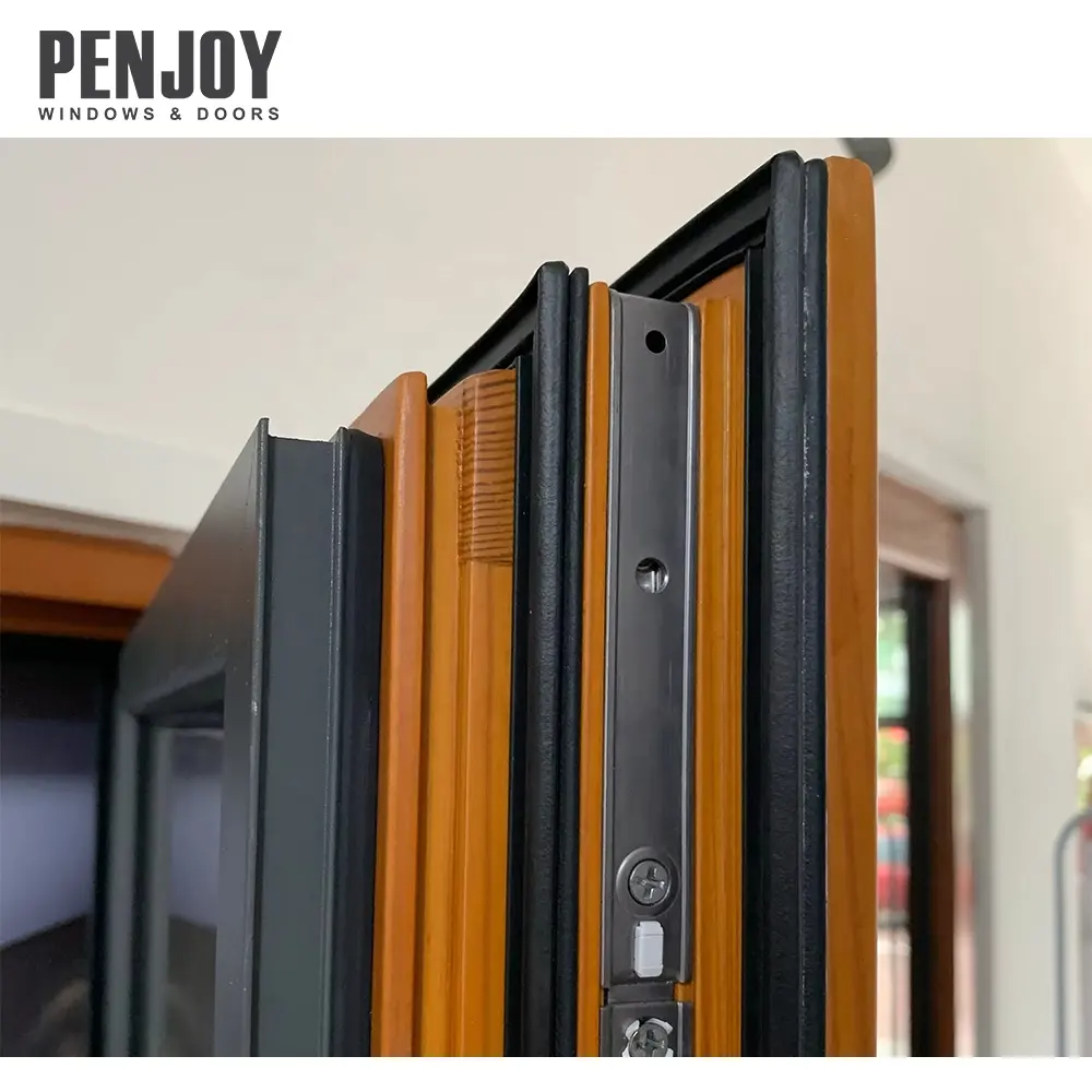 Penjoy aluminum clad wood window with double glazed tilt and turn windows