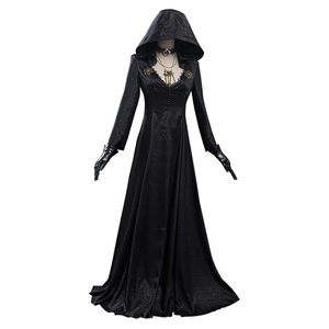 Robe longue noire en polyester pour femme, costume de cosplay Halloween 8 Moth Lady, tenue de scène pour fête et performance TV & cinéma - Product Image 3