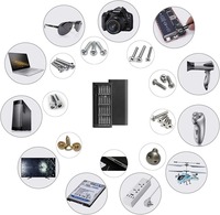 Jeu de tournevis magnétiques 25 en 1 Kit d'embouts électronique de précision ordinateur PC téléphone démontage outil d'entretien multifonctionnel