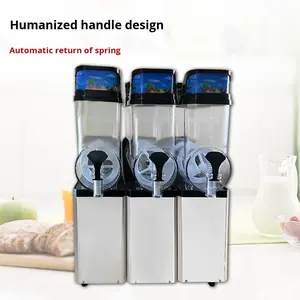 آلة صنع السلاش التجارية ثلاثية الأسطوانات من الفولاذ المقاوم للصدأ من MKK، جهاز تحضير المشروبات الباردة للمكتب، صانع العصائر الأوتوماتيكي - Product Image 5