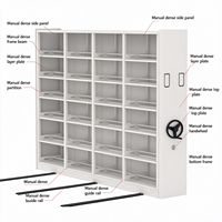 Armoire de classement mobile en acier à manivelle, ignifuge, avec serrure à came pour bureau, hôpital, école, banque