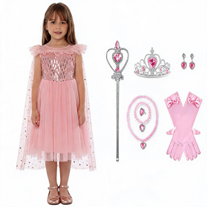 Robe <span class=keywords><strong>de</strong></span> princesse fantaisie <span class=keywords><strong>Raiponce</strong></span> pour enfants, filles, pour Halloween, cosplay, carnaval, fête d'anniversaire, jeu <span class=keywords><strong>de</strong></span> rôle, inspirée du film et <span class=keywords><strong>de</strong></span> la série télévisée Tangled, avec <span class=keywords><strong>couronne</strong></span> - Product Image 2
