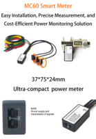 Mini medidor de potencia MC61 Modbus RS485 multifunción Amp Volt Energy kWh Harmonic Peak Demand Energy Monitoring Meter