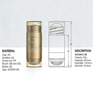 Contenitore in Plastica da 50ml per <span class=keywords><strong>Crema</strong></span> Solare, <span class=keywords><strong>Deodorante</strong></span> Stick, Flacone per <span class=keywords><strong>Deodorante</strong></span> Corpo con Testina in Silicone - Product Image 4