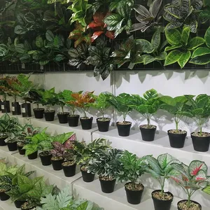L-PR vente en gros de fausses racines aventureuses plantes maison hôtel bureau magasin décor plante artificielle fibreux feuilles avec racine