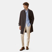 Blazer Homme Luxe MTM en Mélange de Coton Coupe Slim Simple Boutonnage Style Business Décontracté