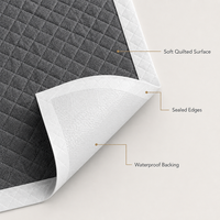 Tapis d'apprentissage jetables pour chiens en charbon de bambou en vrac, séchage rapide, contrôle des odeurs, avec emballage OEM
