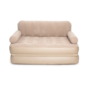 プラスチック製エアマットレスソファとベッドポータブルインフレータブルワンシーターソファアームレスト付き - Product Image 1