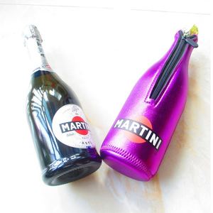 Luxury Fashion Metallic Gold Custom Logo <b>750ml</b> Neoprene Insulated Champagne <b>Bottle</b> Cooler Wine Sleeve - Product Image 3