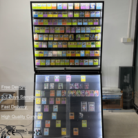 Vitrine d'exposition latérale en métal pour cartes à collectionner TCG Sport & Trading Cards, avec éclairage LED et portes verrouillables