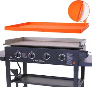 Antiaanbaklaag Bbq Siliconen Grill Deksel Oven Bescherming Mat Food-Grade Siliconen Grill Matten Voor Blackstone