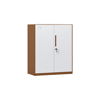 Armoire de rangement moderne en acier à 2 portes coulissantes, gain de place pour le bureau à domicile, meuble de classement métallique