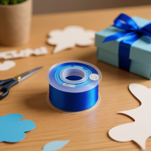 ริบบิ้นผ้าซาตินอิลัน 5.0 ม. 25 หลา สีฟ้าคราม D19 - Product Image 3