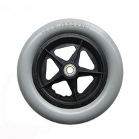 Roues pivotantes en polyuréthane de 8 pouces Roue en mousse pour poussette de bébé en fauteuil roulant en mousse PU