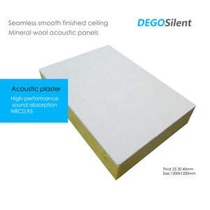 Panneaux acoustiques en plâtre acoustique avec <span class=keywords><strong>laine</strong></span> <span class=keywords><strong>minérale</strong></span> 1200X1200X25 <span class=keywords><strong>mm</strong></span>, panneaux acoustiques lisses et sans joints - Product Image 3