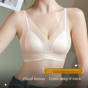 Soutien-gorge sexy en dentelle à décolleté plongeant pour femmes, <span class=keywords><strong>taille</strong></span> M à <span class=keywords><strong>2XL</strong></span>, avec bonnets en forme d'oreilles de lapin, bande en gelée, sous-vêtements sans couture, soutien-gorge grande <span class=keywords><strong>taille</strong></span> - Product Image 3