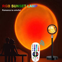 Nouvelle Lampe Projecteur Coucher de Soleil LED Haute Qualité, Rotation à 180 Degrés, Lumière de Projection pour Décoration d'Intérieur