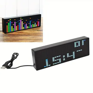 음악 스펙트럼 디스플레이 384 RGB LED 20 동적 효과 7 색 효과 음악 스펙트럼 분석기 표시기 5V - Product Image 1