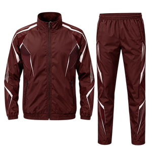 Survêtement coupe-vent léger personnalisé pour hommes avec veste zippée intégrale et pantalon à taille élastique pour la course et l'entraînement sportif - Product Image 6