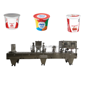 Machine à remplir <span class=keywords><strong>et</strong></span> à sceller les contenants de jus de yaourt à 2 buses Machine à emballer les contenants en aluminium à 2 buses - Product Image 1