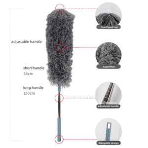 Mở rộng tĩnh điện khăn lau bụi dài xử lý làm sạch bàn chải với linh hoạt 360 ° uốn cong đầu cho trần & tường loại bỏ bụi - Product Image 2