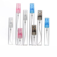Flacon diffuseur de parfum en verre plat transparent avec pulvérisateur, recharge portable de voyage pour échantillon de toner et d'eau florale