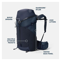 Sac à dos de randonnée 40L léger et imperméable en nylon à cadre interne, très populaire pour femmes