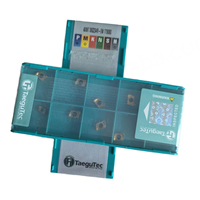 AXMT060204R-EM Taegutec Asli Buatan China, Pisau Bubut CNC Eksternal, Sisipan Tungsten Carbide dengan Lapisan CVD, Model HRC45-60
