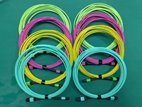 Cordon de brassage fibre optique MPO/F-MPO multimode personnalisé de 2 mm avec polissage des extrémités APC/UPC et gaine PVC/LSZH - Options de longueur 3m/2m/1m