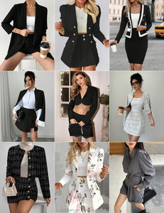 <span class=keywords><strong>2025</strong></span> Châu Âu Và Mỹ Của Phụ Nữ Thanh Lịch Màu Rắn Mở Tay Áo Ve Áo Phù Hợp Với Với Quần Thẳng Mới Phụ Nữ Giản Dị Của Bộ - Product Image 5