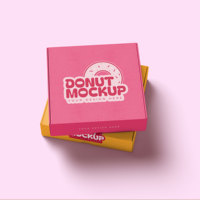 Boîte à donuts en carton rose écologique en gros, personnalisée, pour emporter, avec compartiments, pour desserts et pâtisseries