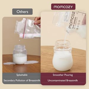 Sacs de conservation du lait maternel <span class=keywords><strong>Momcozy</strong></span> Easy Pour 8 oz, changement de couleur sensible à la température, 200 unités, autoportants, sans fuite, pré-stérilisés, pour congélateur - Product Image 3