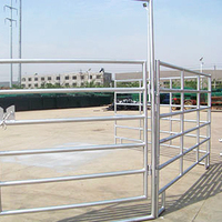 12 pies portátil de alta resistencia de metal galvanizado pluma redonda ganado Corral ganado granja caballo patio valla paneles