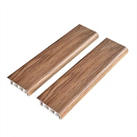 Plinthe murale décorative en PVC et fibre de bambou, imitation bois, pour usage domestique, bordure simple