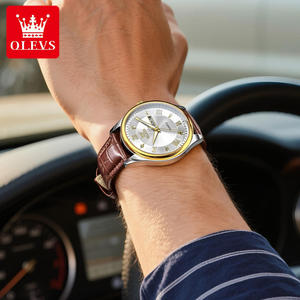   Reloj de Cuarzo Clásico Luminoso, Deportivo, de Cuero, con Calendario, Resistente al Agua, para Hombre, con Logotipo Personalizado OEM, Venta al Por Mayor 3649 - Product Image 4
